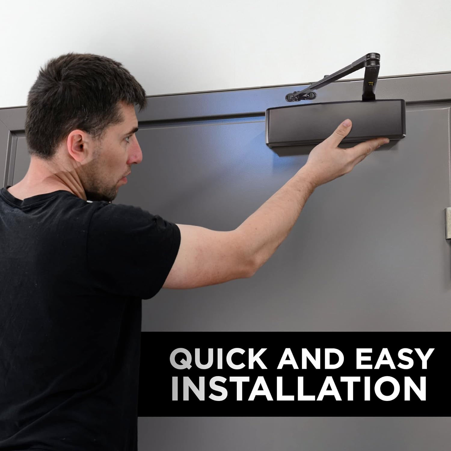 Commercial Door Closer DC9016 Heavy Duty Auto Closer for High Traffic Areas, Size 1-6, Dark Bronze
