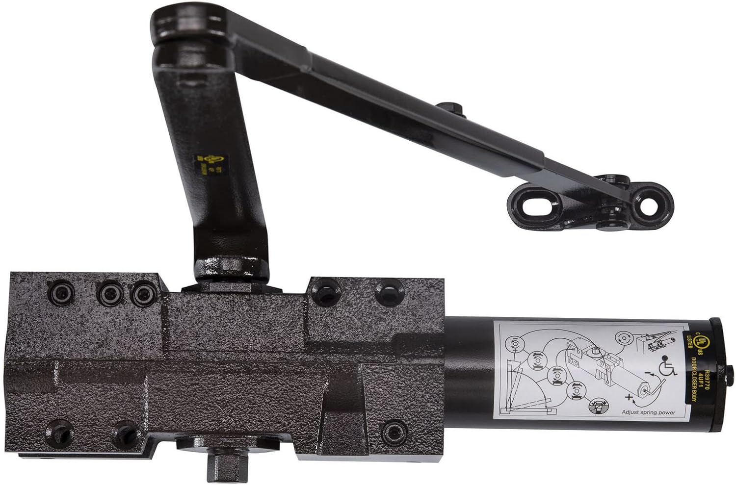 Commercial Door Closer DC9016 Heavy Duty Auto Closer for High Traffic Areas, Size 1-6, Dark Bronze