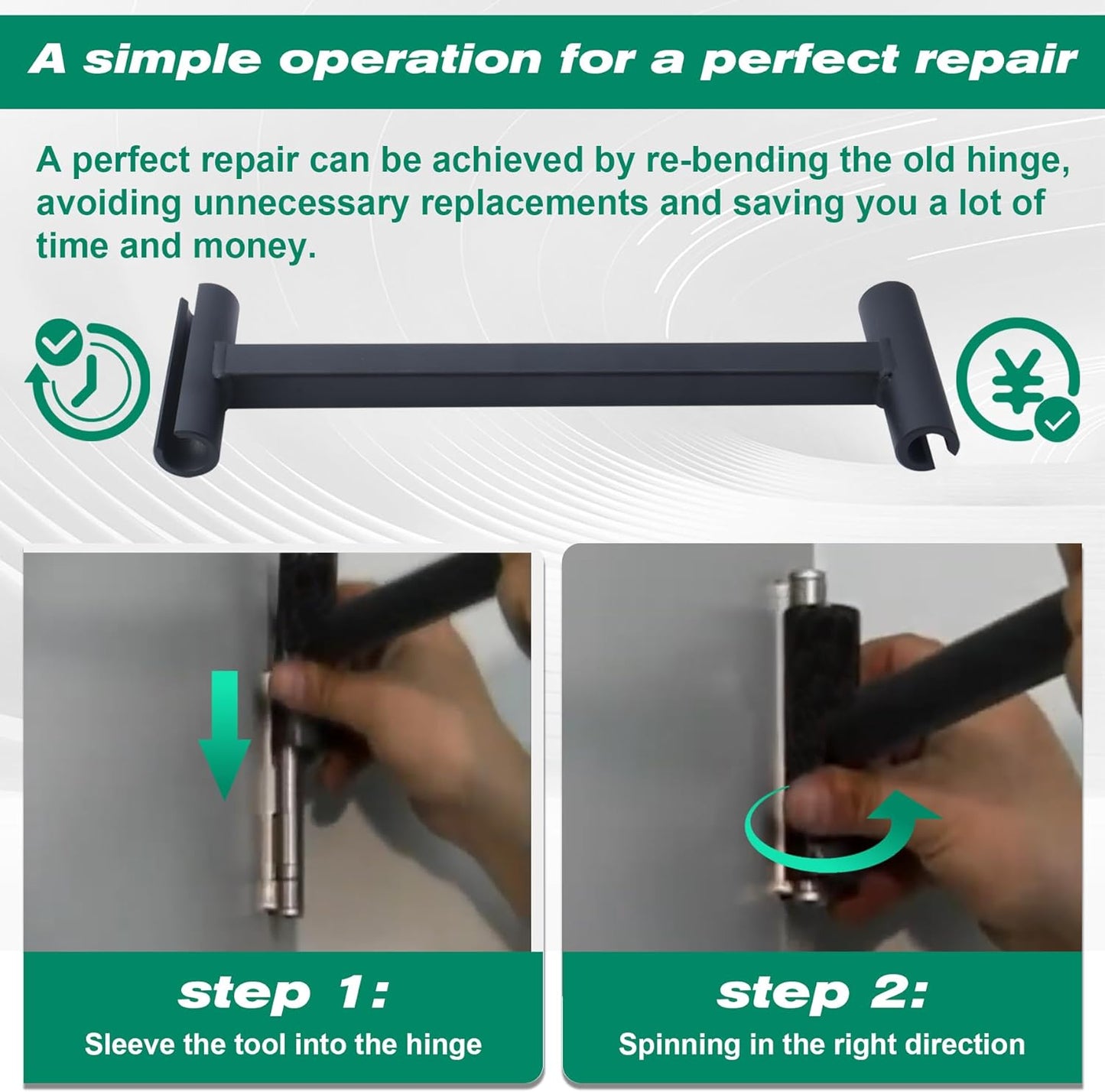 Commercial Door Hinge Adjustment Tool for Heavy Weight .134 and .180 Gauge Doors - Knuckle Bender Pin Fixer