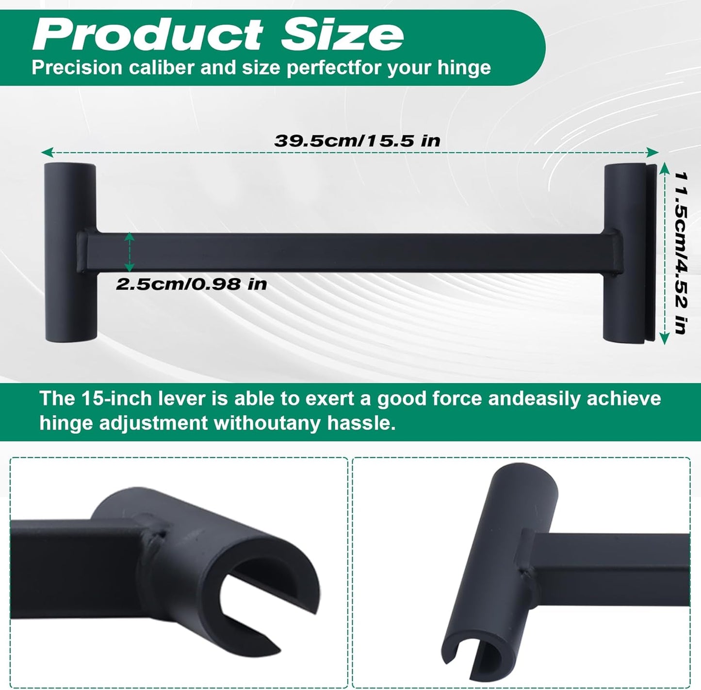 Commercial Door Hinge Adjustment Tool for Heavy Weight .134 and .180 Gauge Doors - Knuckle Bender Pin Fixer