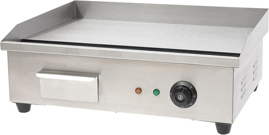 Commercial Electric Griddle Grill 110V 3000W - Non-Stick Teppanyaki Flat Top Grill with Thermostatic Control