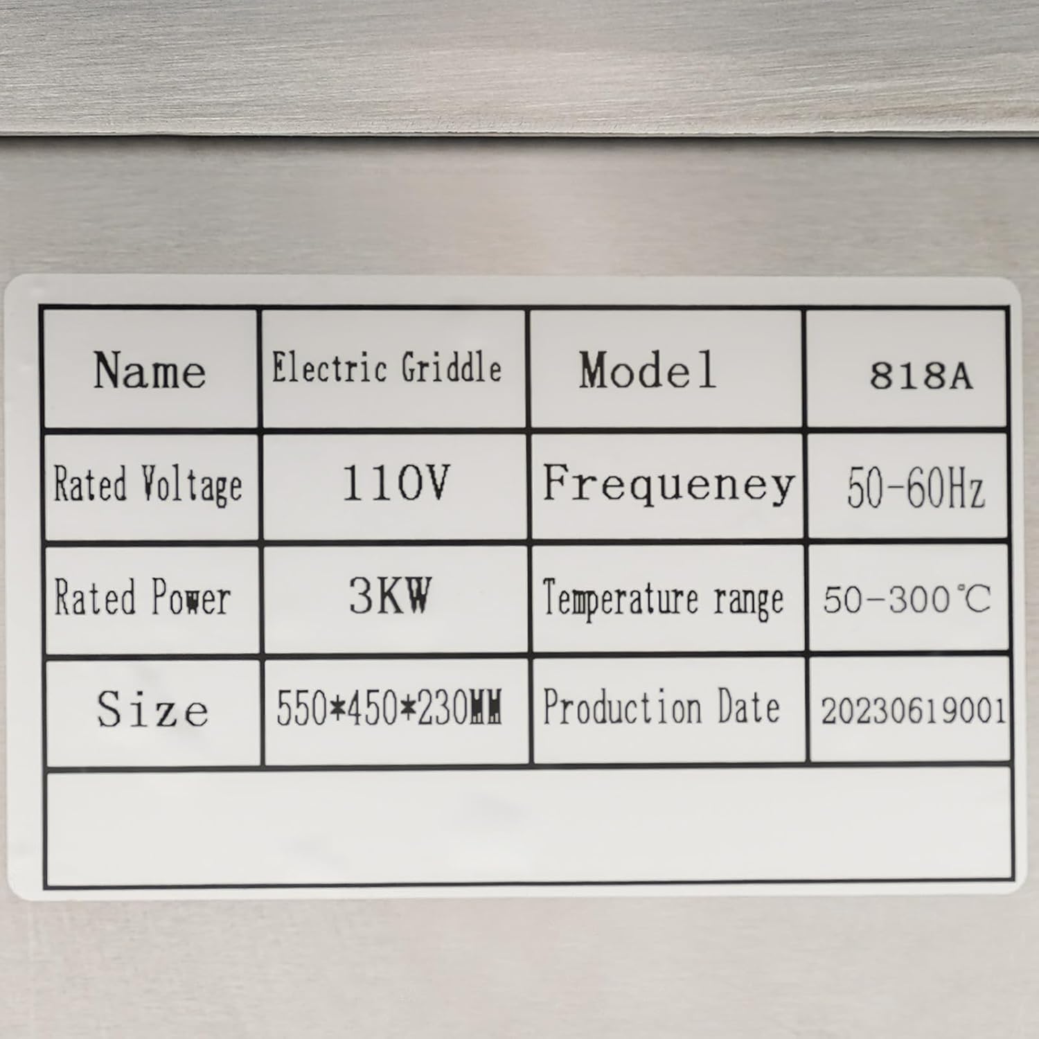 Commercial Electric Griddle Grill 110V 3000W - Non-Stick Teppanyaki Flat Top Grill with Thermostatic Control