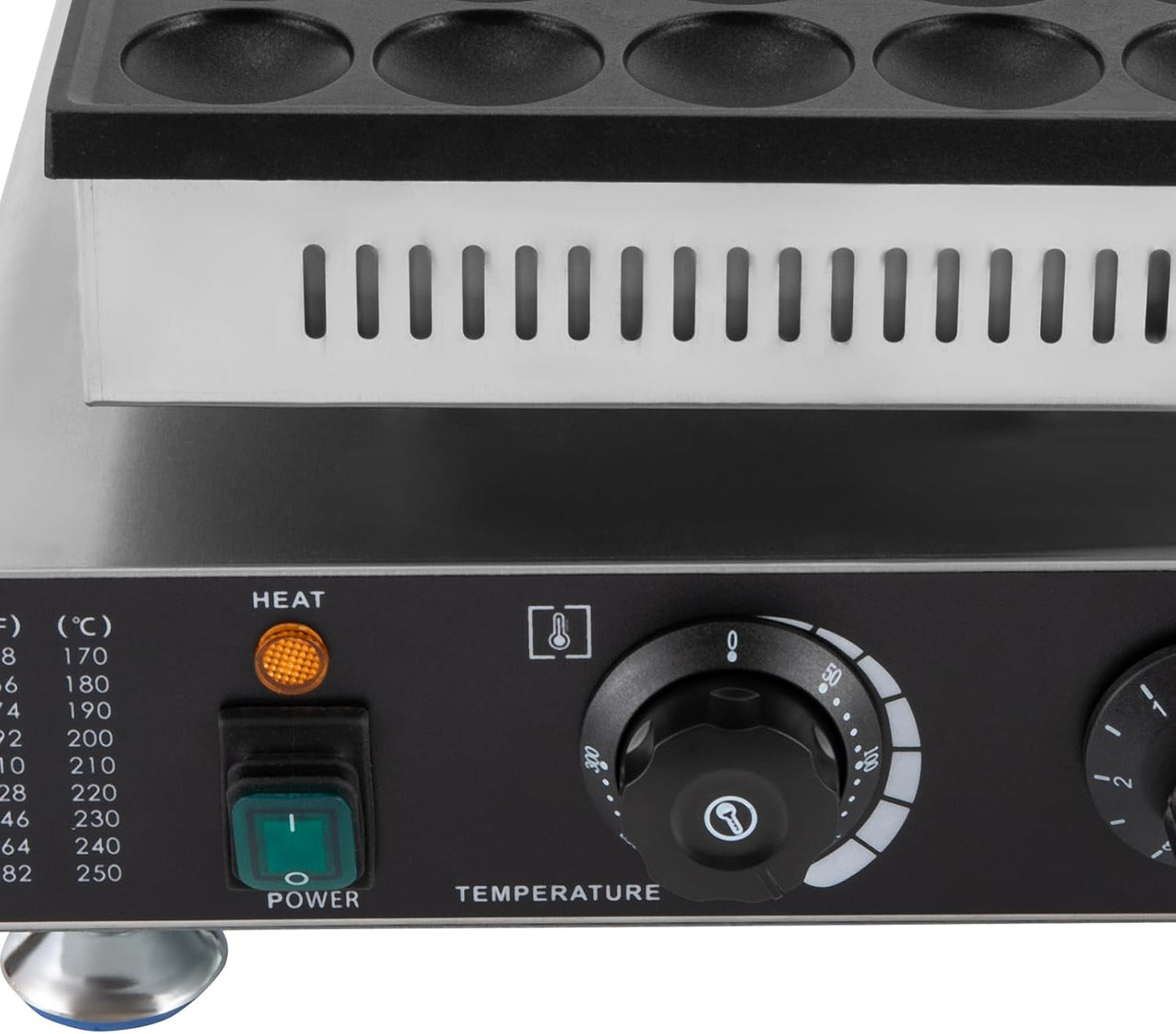 Commercial Electric Mini Dutch Pancake Maker - 850W Nonstick Griddle for 25 Pancakes and Muffins