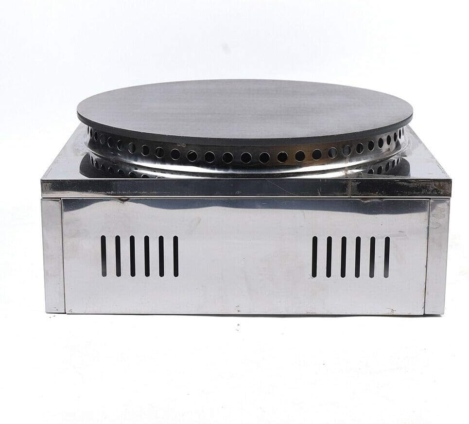 Commercial Grade 16" Non-Stick Gas Crepe Maker with Stainless Steel Shell & Shovel - Multifunctional Pancake Griddle