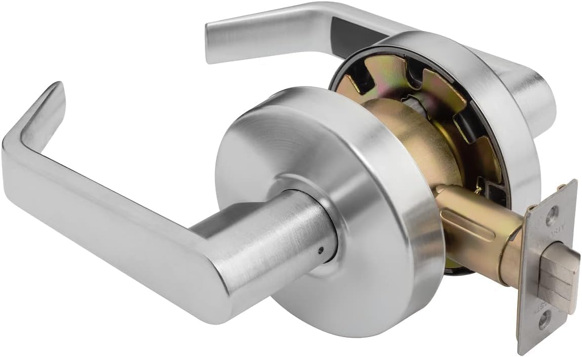 Commercial Grade 2 Passage Lever Door Handle with ADA Compliance in Satin Chrome Finish by Dynasty Hardware - WildKart