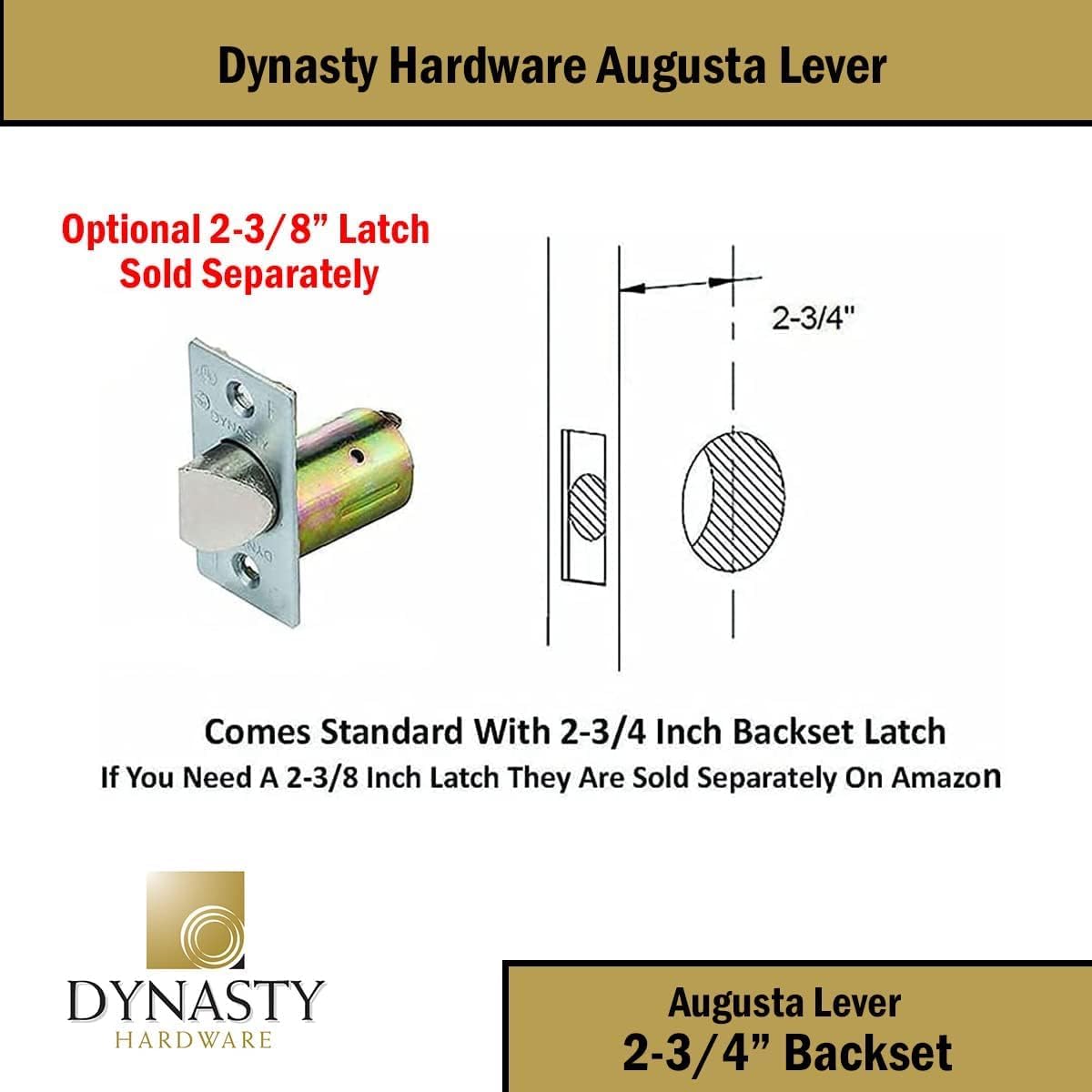 Commercial Grade 2 Passage Lever Door Handle with ADA Compliance in Satin Chrome Finish by Dynasty Hardware - WildKart