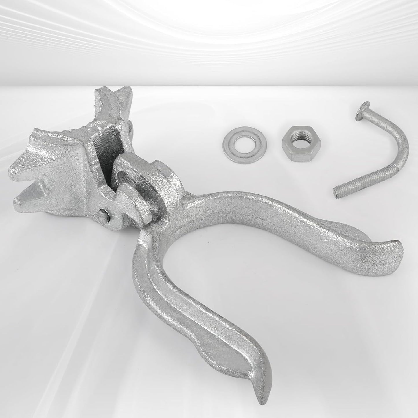 Commercial Grade Chain Link Fence Gate Fork Latch - Heavy Duty Galvanized Latch with Padlock Hole - 1-3/8" x 1-7/8" Size