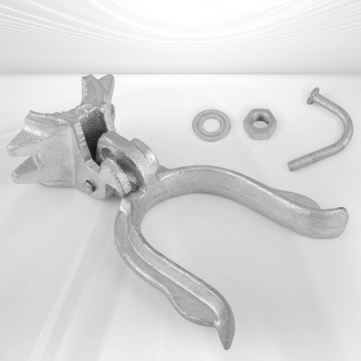 Commercial Grade Chain Link Fence Gate Fork Latch - Heavy Duty Galvanized Latch with Padlock Hole - 1-3/8" x 1-7/8" Size