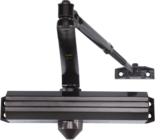 Commercial Grade Door Closer - LYNN HARDWARE DC7016 Surface Mounted, Grade 1, ADA & UL 3 Hour Fire Rated, Size 1-6, Dark Bronze