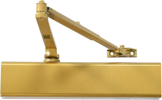 Commercial Grade Heavy Duty Surface-Mounted Automatic Door Closer - Size 1-6, Brass/Gold Finish
