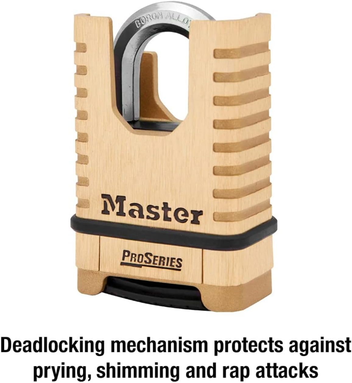 Commercial Grade Master Lock ProSeries Brass Padlock with Set Your Own Combination Code - 2-1/4 inches Wide, Ideal for Tools, Fences, and Gates - WildKart