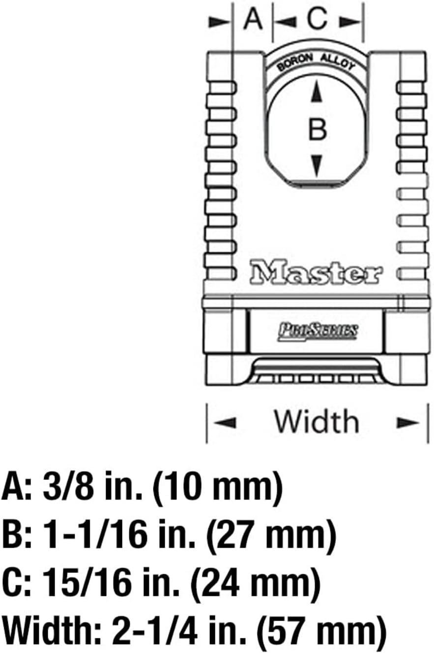 Commercial Grade Master Lock ProSeries Brass Padlock with Set Your Own Combination Code - 2-1/4 inches Wide, Ideal for Tools, Fences, and Gates - WildKart