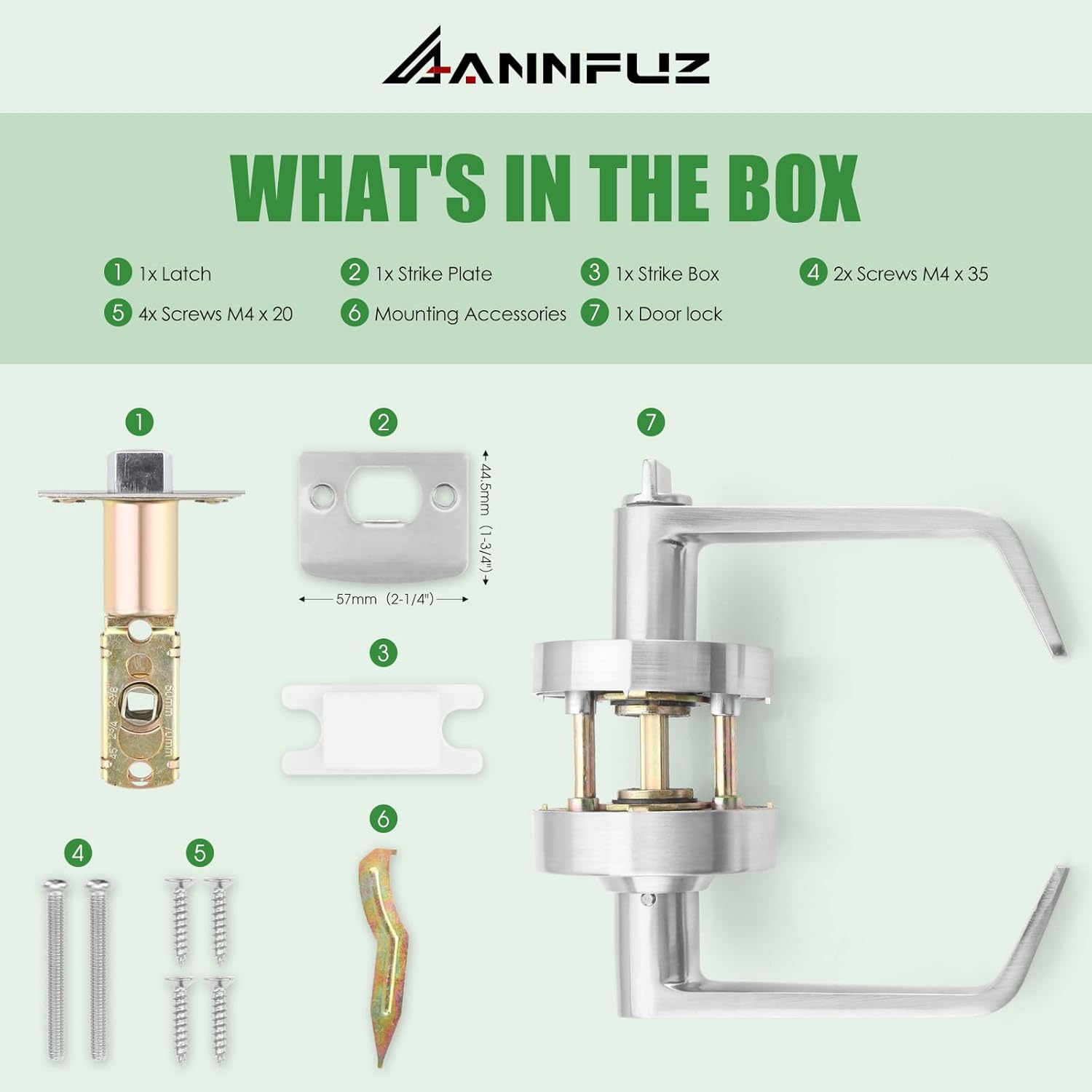 Commercial Grade Privacy Door Handle Lock with In-Use/Vacant Indicator, ANSI Grade 2, Satin Nickel Bathroom Lever Lock - Ideal for Public Restrooms