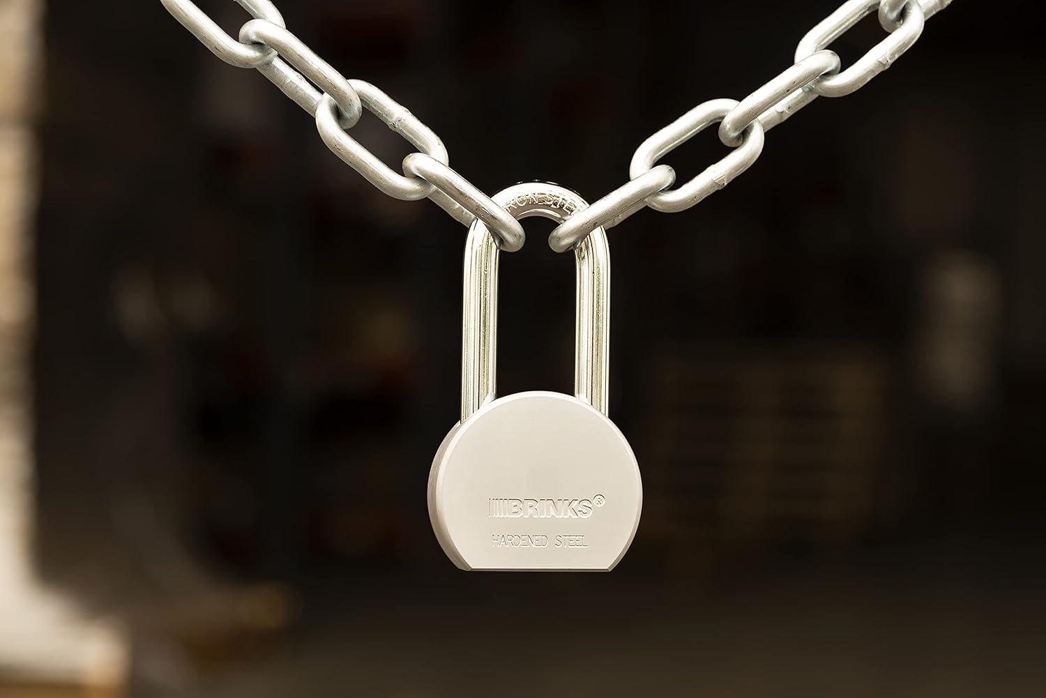 Commercial Solid Steel Keyed Padlock by BRINKS - 64 mm, Boron Steel Shackle, Durable Solid Steel Body - WildKart