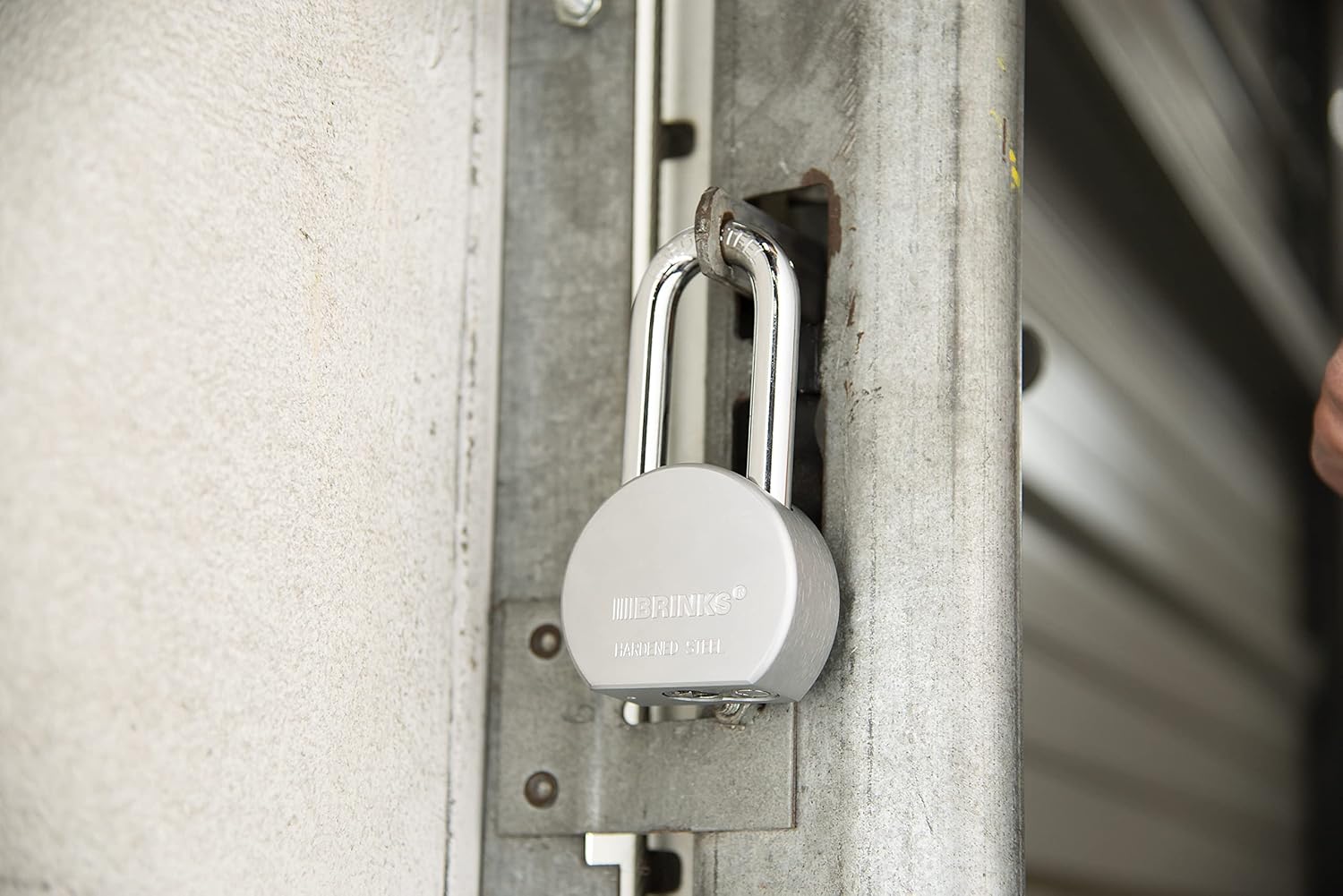 Commercial Solid Steel Keyed Padlock by BRINKS - 64 mm, Boron Steel Shackle, Durable Solid Steel Body - WildKart