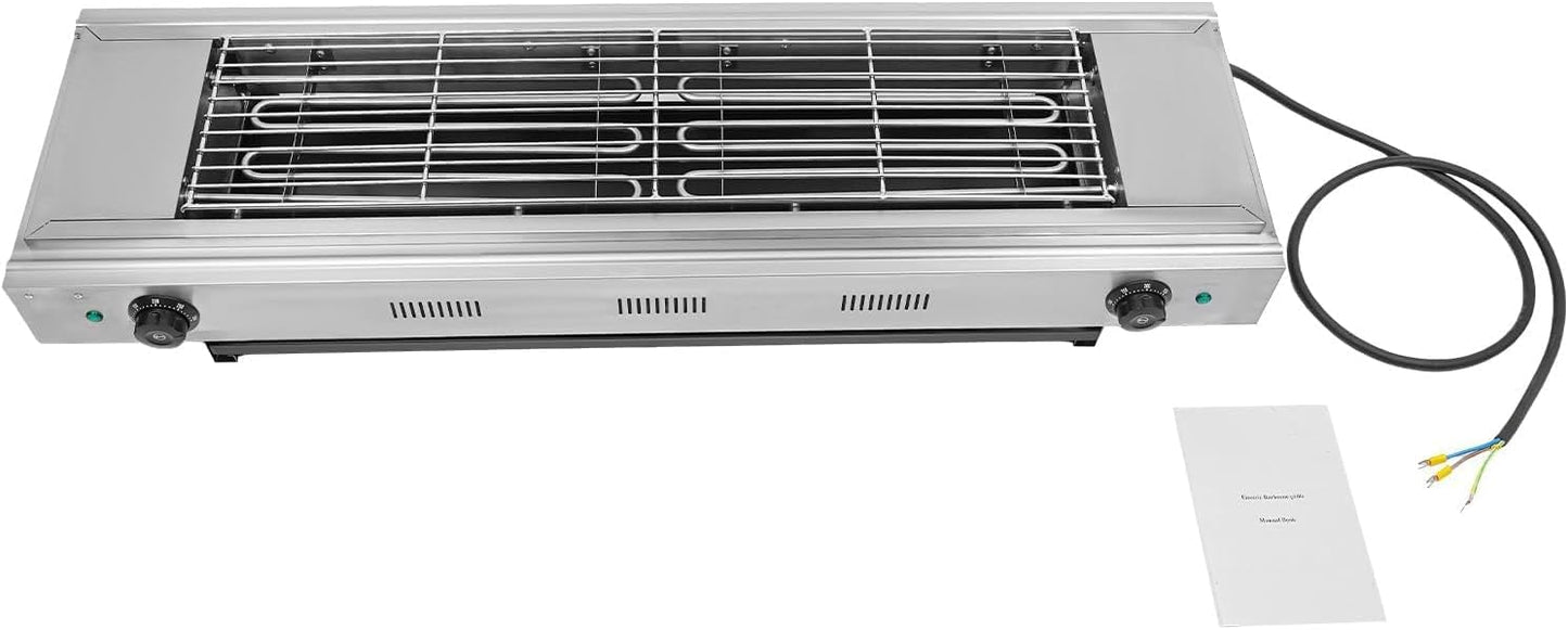 Commercial Stainless Steel Electric Kebab Grill Cooker with Thermostatic Control