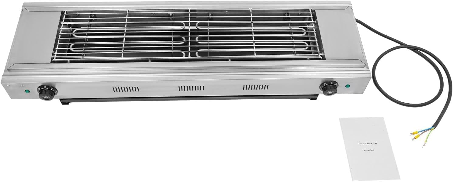 Commercial Stainless Steel Electric Kebab Grill Cooker with Thermostatic Control