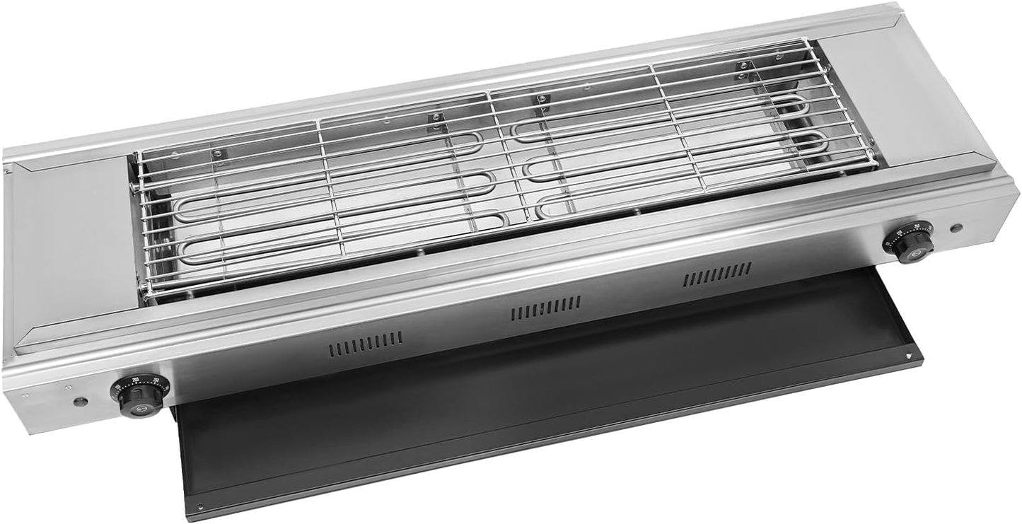Commercial Stainless Steel Electric Kebab Grill Cooker with Thermostatic Control