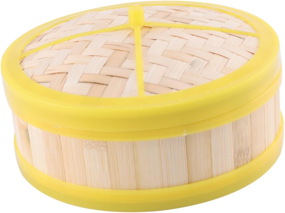 Compact 1 Set Rice Cooker Steamer with Steaming Basket - Small Cuckoo Mini Pot for Noodles and Basmati Rice - Pressure Cooker Alternative - Includes Rice Paper and Plastic Rice Robot