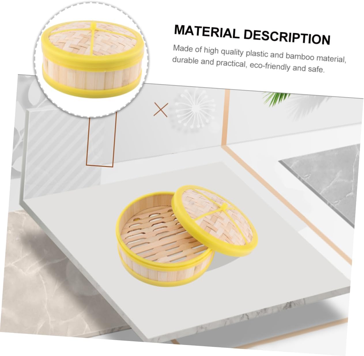 Compact 1 Set Rice Cooker Steamer with Steaming Basket - Small Cuckoo Mini Pot for Noodles and Basmati Rice - Pressure Cooker Alternative - Includes Rice Paper and Plastic Rice Robot