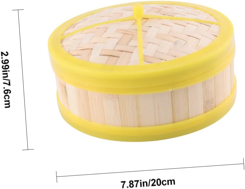 Compact 1 Set Rice Cooker Steamer with Steaming Basket - Small Cuckoo Mini Pot for Noodles and Basmati Rice - Pressure Cooker Alternative - Includes Rice Paper and Plastic Rice Robot