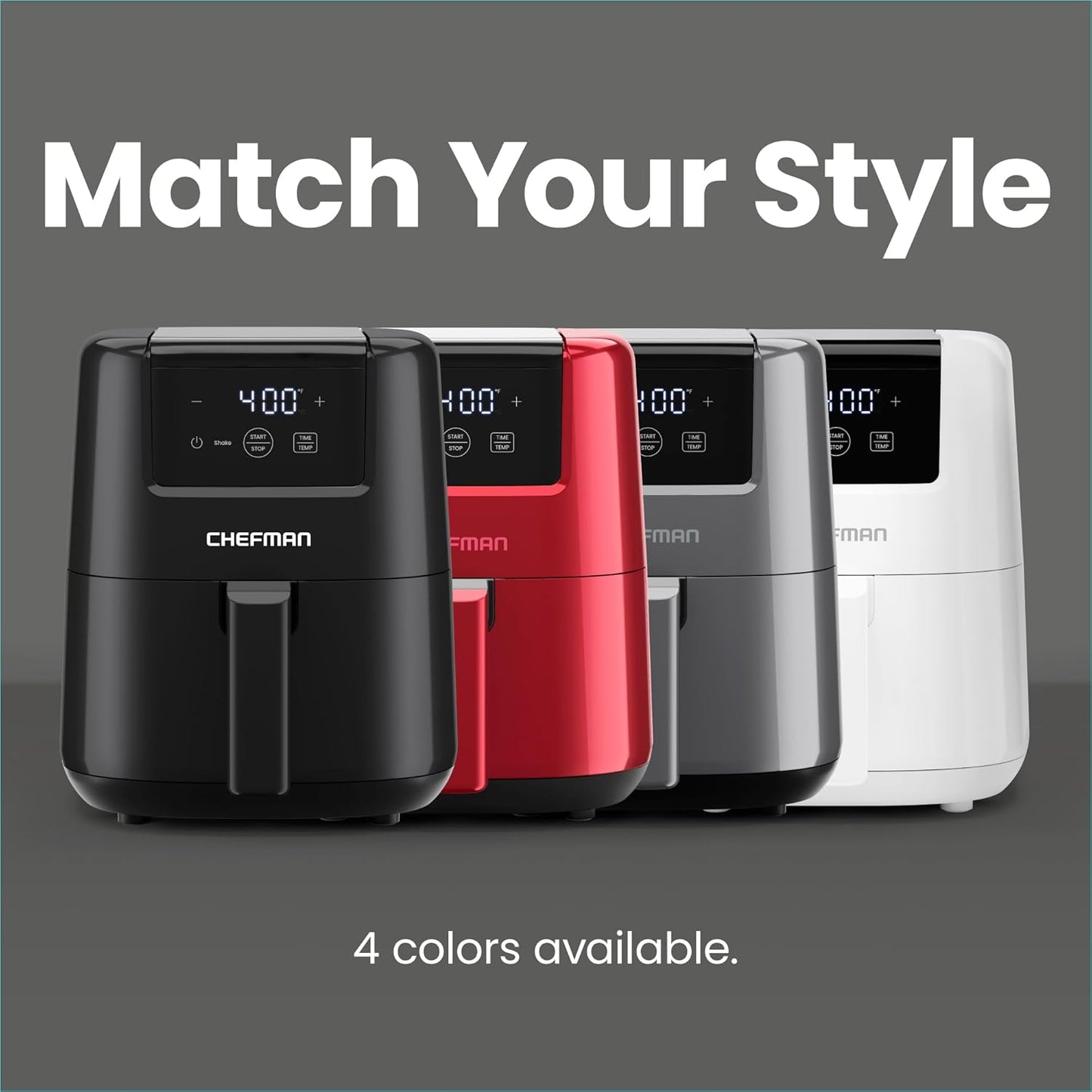 Compact Chefman 2 Qt Mini Air Fryer with Digital Timer - Nonstick Basket, Dishwasher Safe, Quick Meals in Minutes - Red