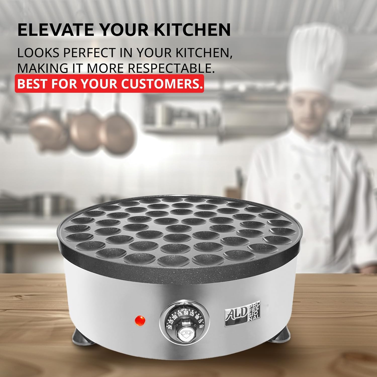 Compact Electric Poffertjes Iron | Mini Dutch Pancake Maker | Nonstick 110V | 50 Round Pancakes
