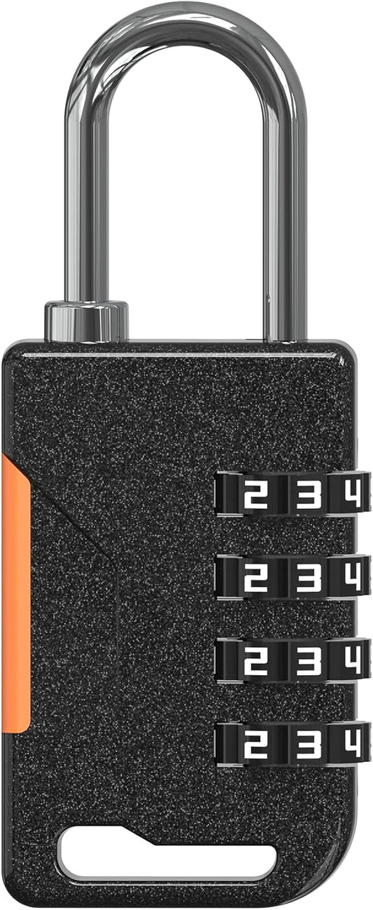 Compact Helmet Lock with Theft Protection - UP Security Retractable Cable Bike Lock (Black, Padlock)