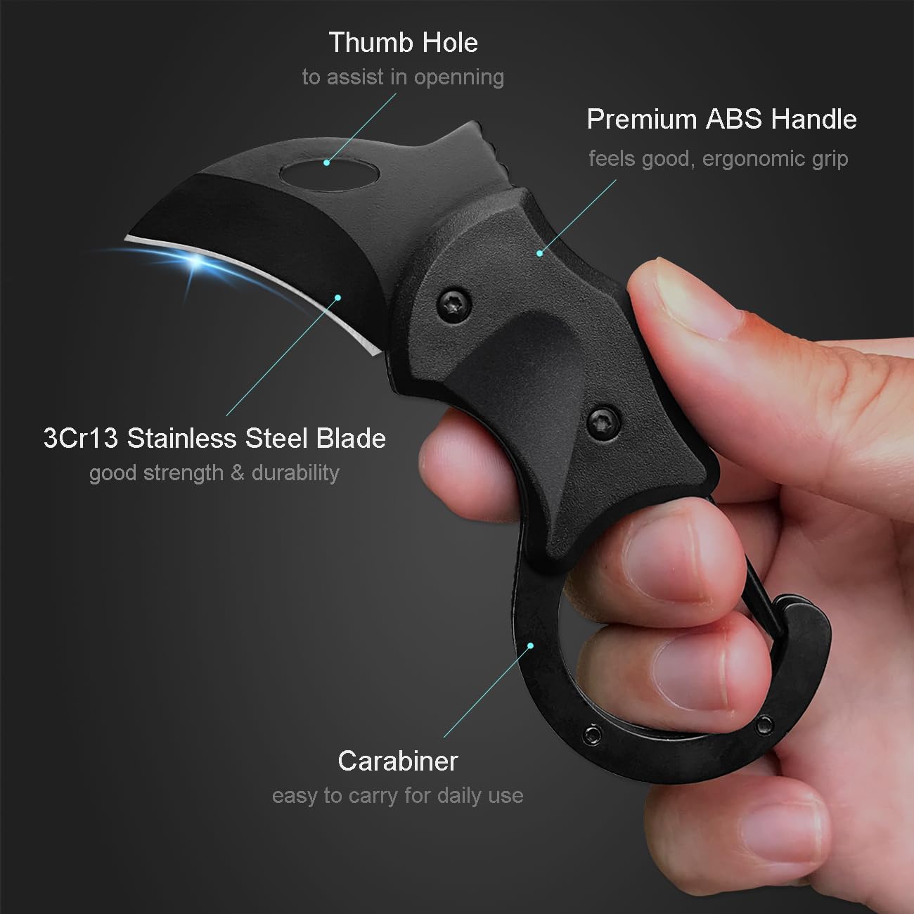 Compact Joycube Pocket Knife with Carabiner Clip - Mini Keychain EDC Tool for Indoor and Outdoor Use - Folding Box Cutter for Men and Women - Great Gift Idea for Him and Her