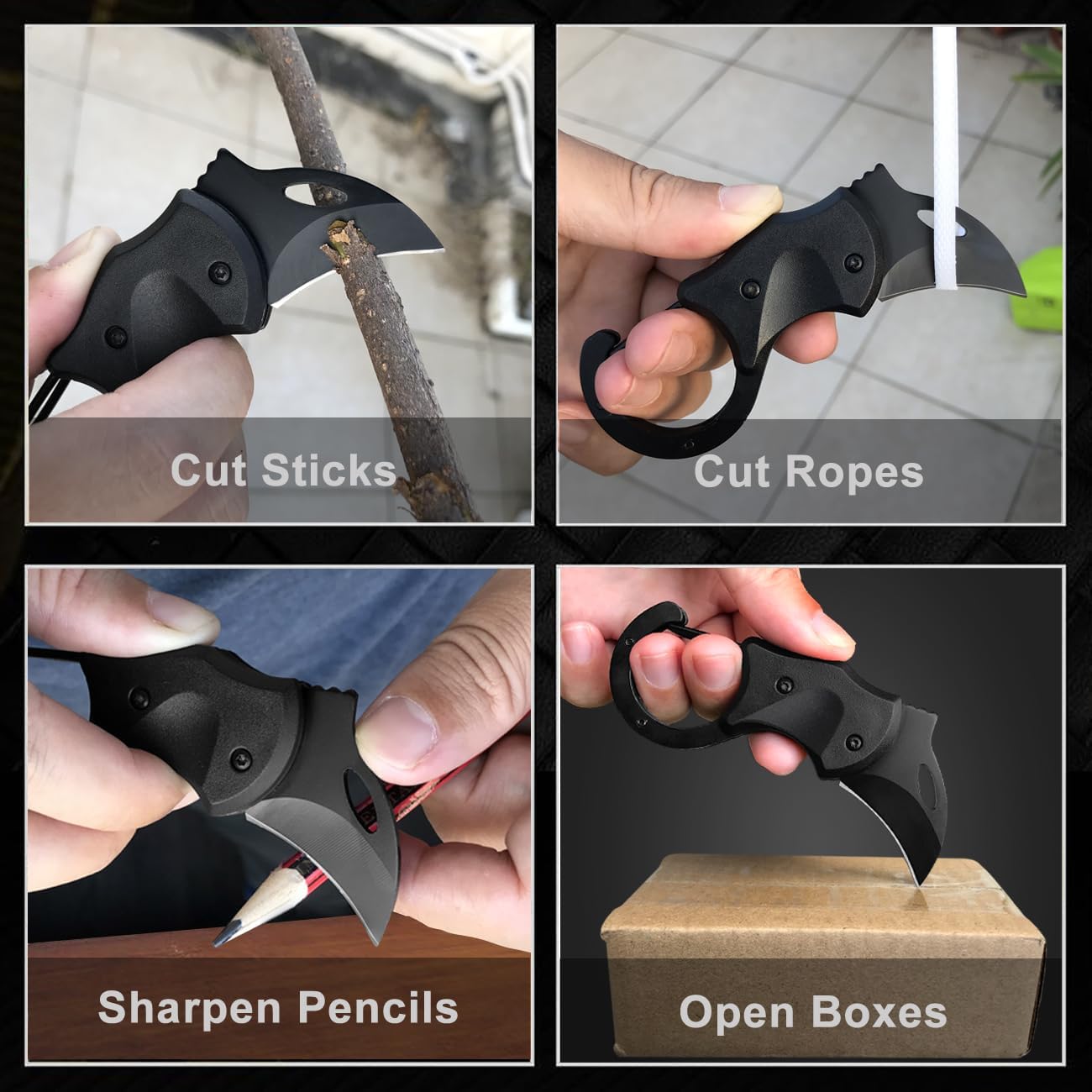 Compact Joycube Pocket Knife with Carabiner Clip - Mini Keychain EDC Tool for Indoor and Outdoor Use - Folding Box Cutter for Men and Women - Great Gift Idea for Him and Her