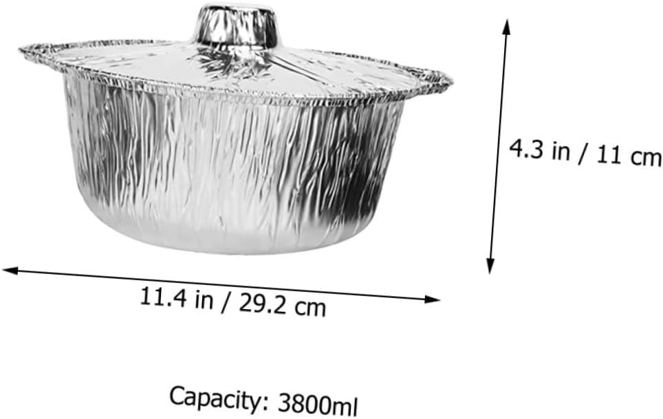 Convenient BBQ Aluminum Foil Pans with Lid, Rabbit Wine Opener, and Food Storage Pot - Ideal for Barbecue & Food Storage