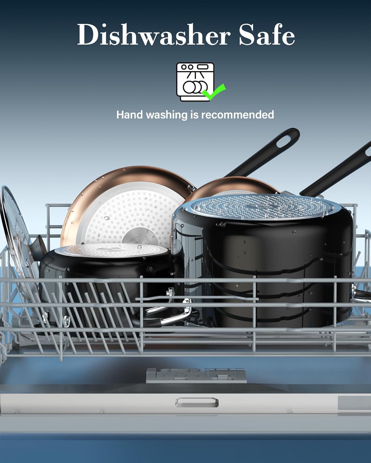 Cook N Home 6-QT Nonstick Stockpot with Glass Lid, Professional Deep Cooking Pot Casserole Cookware - Black