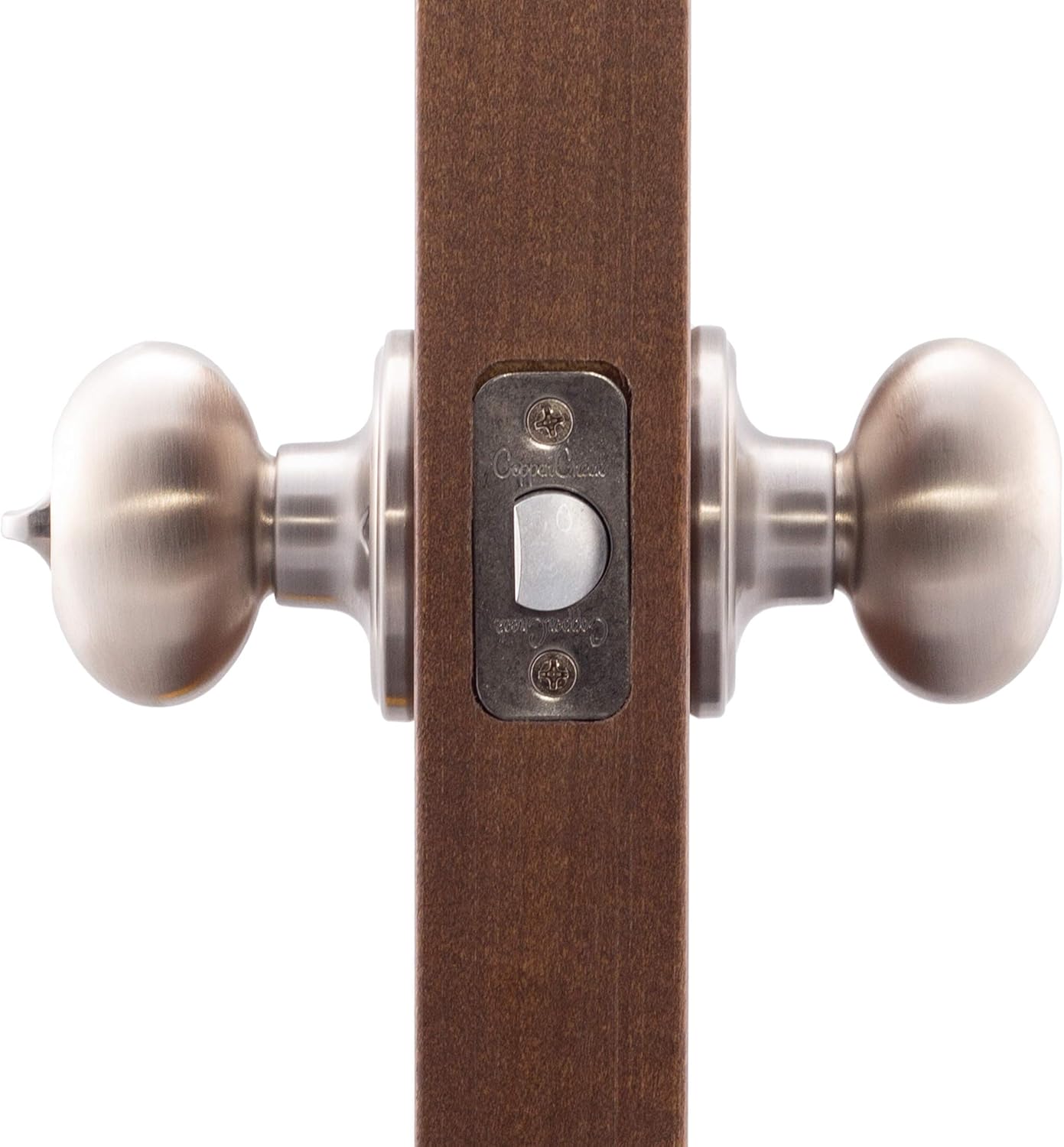 Copper Creek EK2030SS Egg Door Knob, Privacy Function, 1 Pack - Satin Stainless Finish