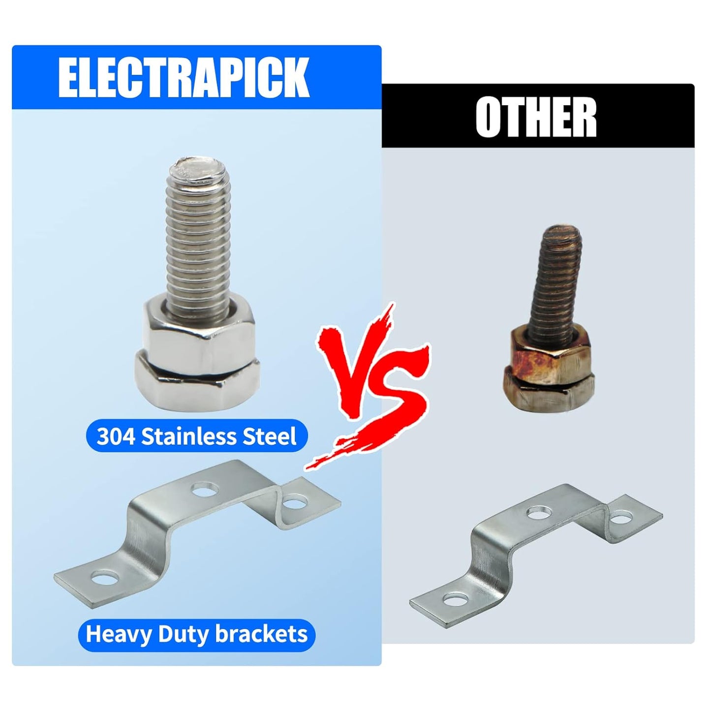 Copper Grounding Bar Kit for Wall Mounting with 10 Terminal Positions - Set of 2