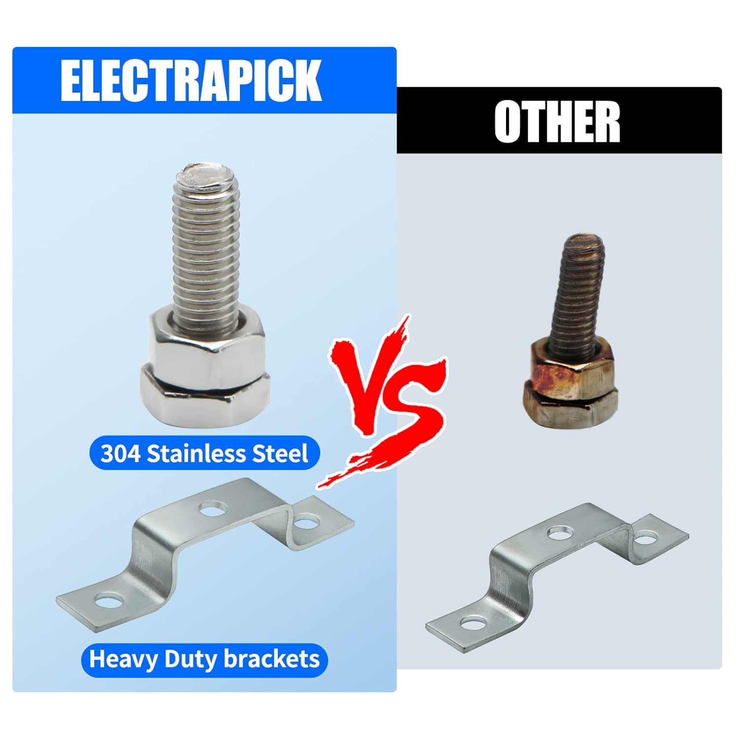 Copper Grounding Bar Kit for Wall Mounting with 10 Terminal Positions - Set of 2