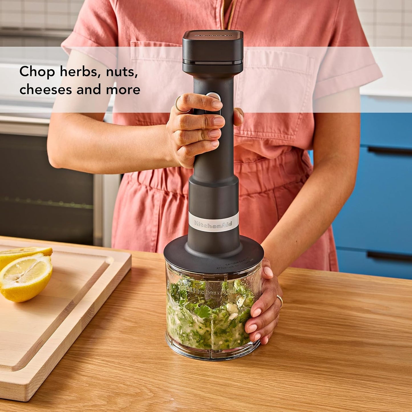 Cordless KitchenAid Hand Blender with Accessories and Battery - Model KHBRV75BM