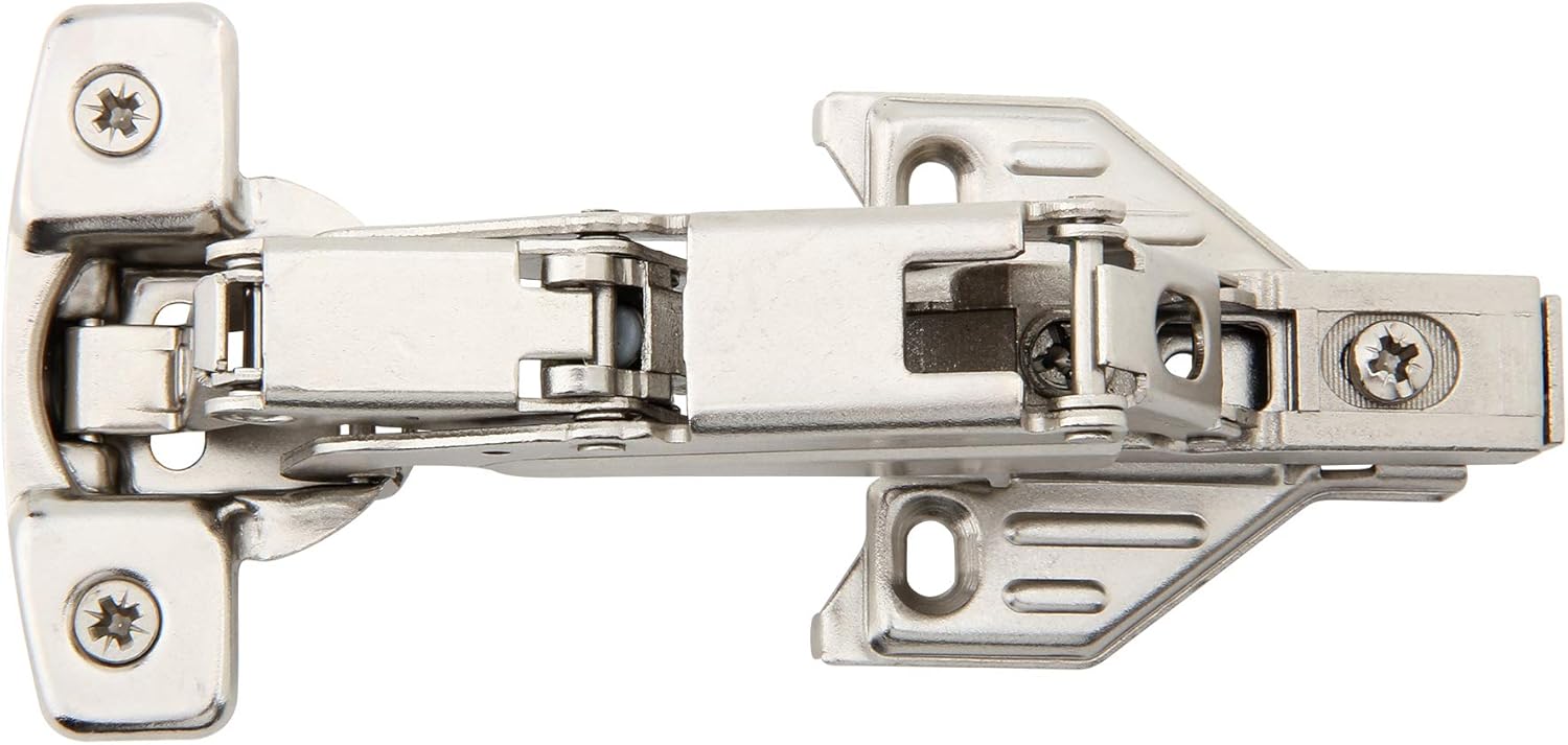Corner Lazy Susan Hinge Clip On 165° Angle Cabinet Hardware for Face Frame Base Plate - Silverline, 1 Pair