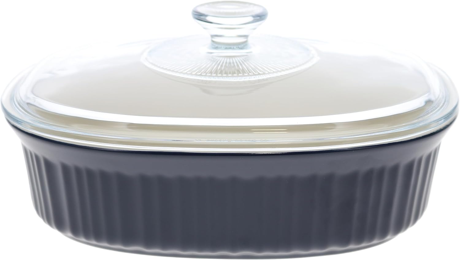 CorningWare Navy Blue Baking Dish with Lid - 2.5qt French Colors Casserole