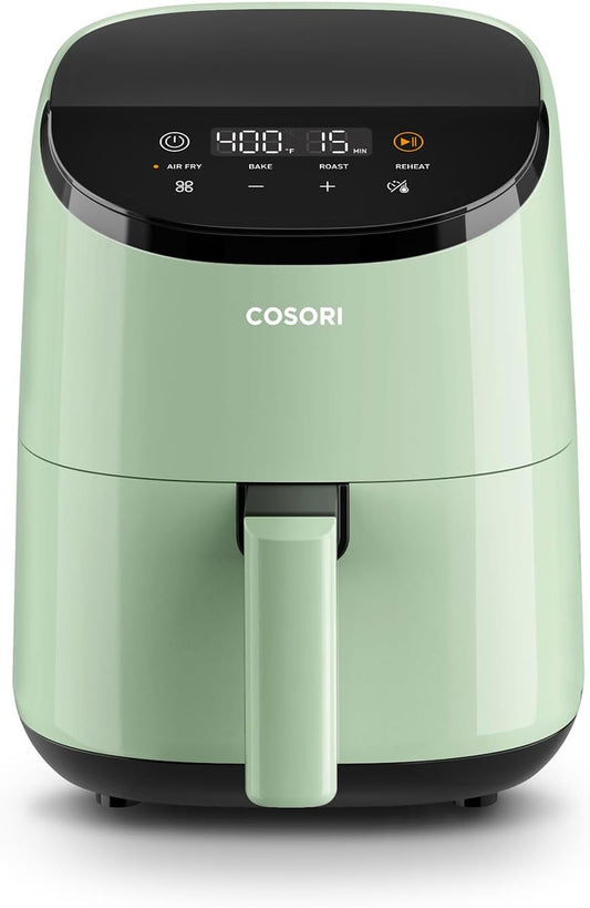 COSORI 2.1 Qt Air Fryer - 4-in-1 Mini Airfryer with Less Oil, Nonstick Basket, 30 Recipes, Auto-Shut Off - Green