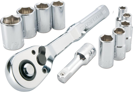 CRAFTSMAN 11-Piece SAE Mechanics Tool Set with 1/4 Inch Drive - CMMT34870