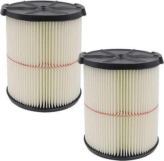 Craftsman CMXZVBE38754 Replacement Vacuum Filter - 2 Pack Red Stripe General Purpose Filter for 5-20 Gallon Shop Vacuum