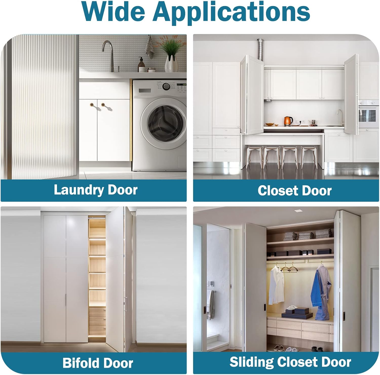 CRANACH Bifold Door Hardware Repair Kit - Includes Top & Bottom Bracket, Pivot, Guides Wheel - 1 Pack - for Bi-fold Doors