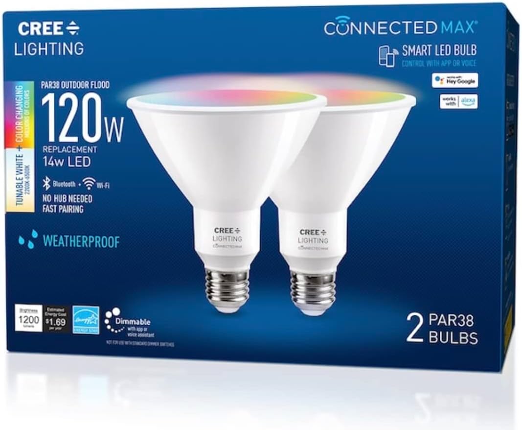 Cree Lighting Connected Max 120W Smart LED Bulb 2-Pack with Dimmable Feature