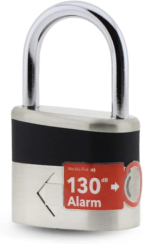 Crystal Vision Anti-Theft Loud 130db Alarm Lock - Weatherproof Heavy Duty Multi-Purpose (8.5mm)