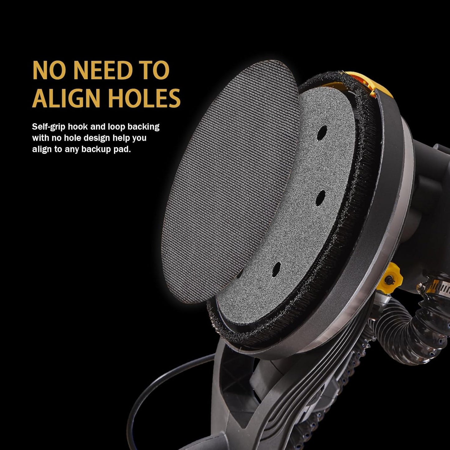 CUBEWAY 780W Popcorn Ceiling Removal Tool with Vacuum Attachment, LED Light, 7 Variable Speeds, Auto Dust Absorption, 27pcs Sanding Discs