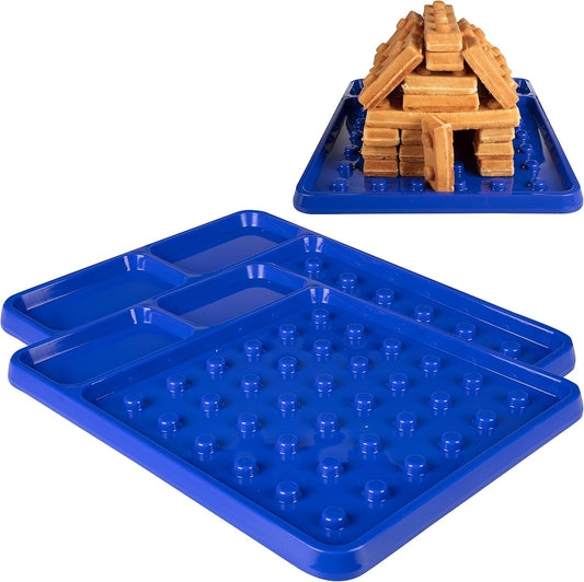 CucinaPro Brick-Shaped Waffle Building Plate Set - Stackable Construction Eating Plates for Kids and Adults - Novelty Gift, Waffle Maker Not Included