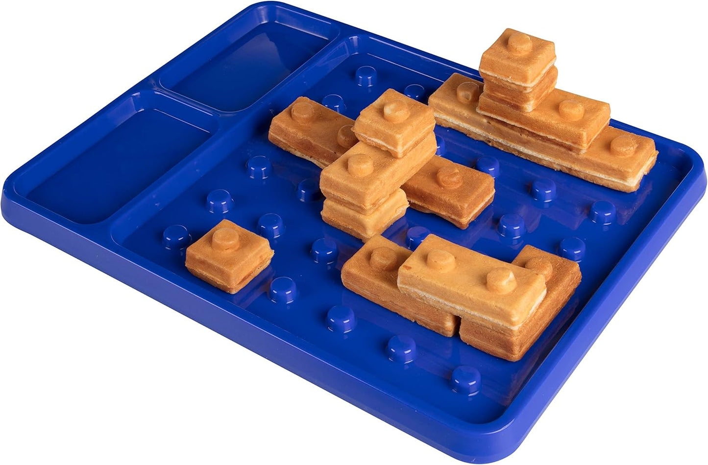 CucinaPro Brick-Shaped Waffle Building Plate Set - Stackable Construction Eating Plates for Kids and Adults - Novelty Gift, Waffle Maker Not Included