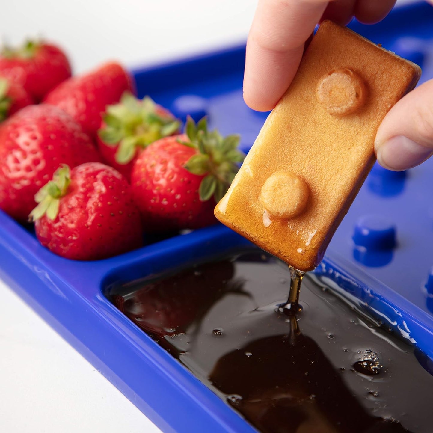 CucinaPro Brick-Shaped Waffle Building Plate Set - Stackable Construction Eating Plates for Kids and Adults - Novelty Gift, Waffle Maker Not Included