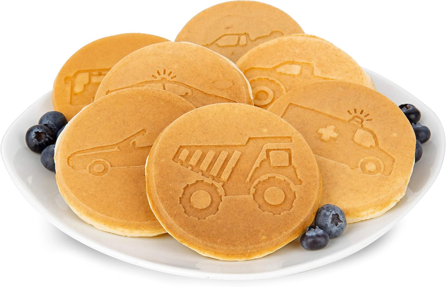 CucinaPro Car & Truck Mini Pancake Pan - Create 7 Fun Flapjack Vehicles, Nonstick Griddle for Easy Breakfasts & Gifts