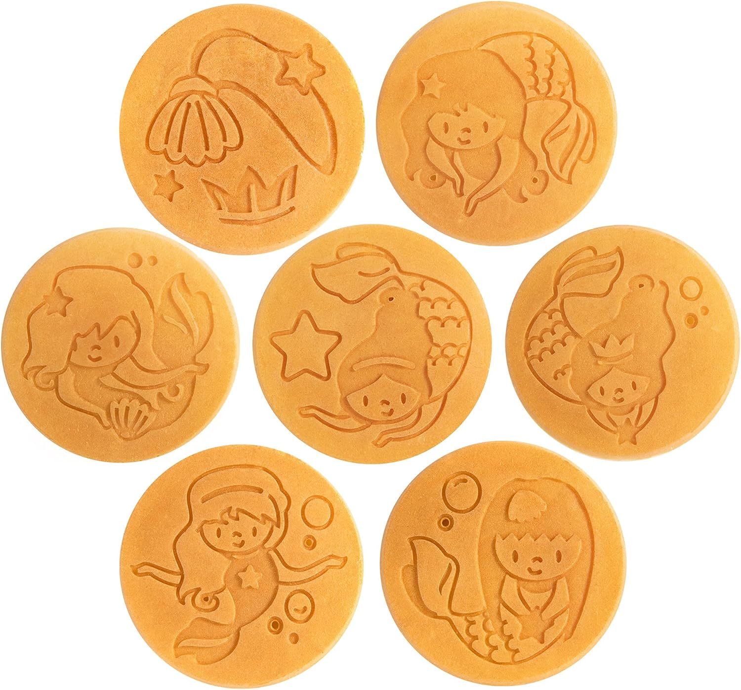 CucinaPro Mermaid Mini Pancake Pan - Cook 7 Flapjack Mermaids, Nonstick Griddle with Long Handle for Fun & Easy Cleanup - Unique Gift for Girls - Great for Breakfast or Brunch